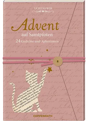 Productafbeelding van Adventskalenderboekje - Advent op fluwelen pootjes: 24 gedichten en aforismen: Adventsboek met pagina's die losgemaakt kunnen worden, inclusief briefopener (Literair adventskalender)