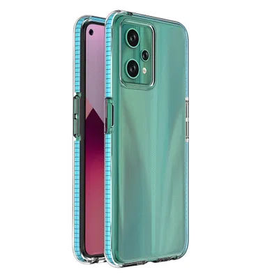 Produktbild von Spring Case Realme 9 Pro Silikonhülle mit Rahmen Hellblau