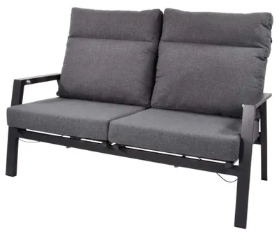 Produktbild von Lesli Living - Zweisitzer-Sofa Ohio - Grau - 152x81x98cm
