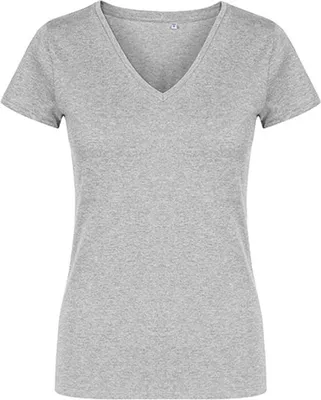 Produktbild von X.O V-Ausschnitt T-Shirt Plus Size Damen, Grau-Melange, XXXL