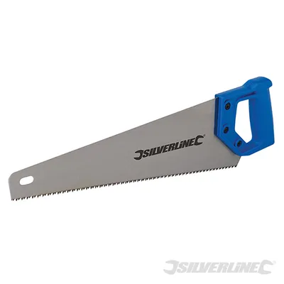 Image de Silverline Scie à main avec dents trempées 400 mm, 7 dents