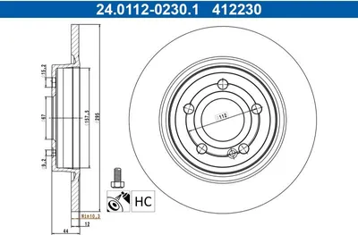 Zdjęcie produktu dla Tarcza Ham. Db T. C118/X118/H247/X247/W177/W247 1,3-2,0 18-