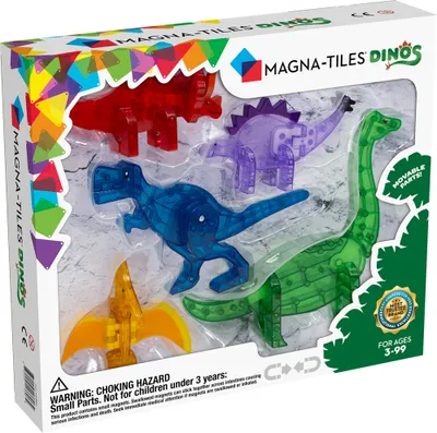 Obrázek produktu pro MAGNA-TILES Dinosauři 5 ks - sada dinosaurů s pohyblivými částmi