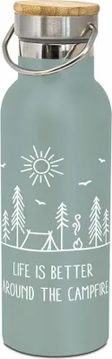 Immagine prodotto di PPD Pure Campfire Steel Bottle, Trinkflasche, Wasserflasche, Flasche, Edelstahl, Grün, 500 ml, 180202320