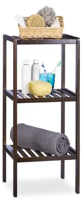 Bambus-Badregal 3 Etagen 80x34,5x33 cm braun
