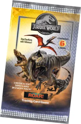 Produktbild von Jurassic World Karten - ROAR! Trading Cards Sammelkarten - 1 Booster