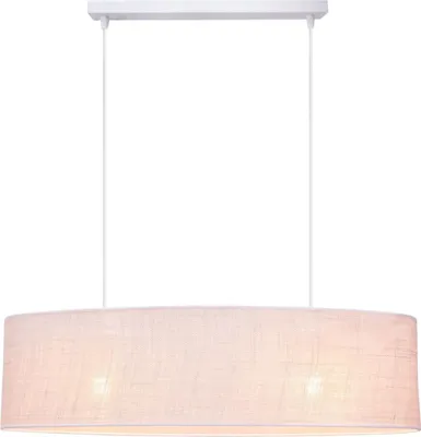 Produktbild von Pendelleuchte Metall Stoff H: max. 100 cm Weiß E27 2-flammig länglich Modern