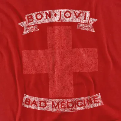 Obrázok produktu pre Bon Jovi - Tričko "Bad Medicine" pre mužov/dámy Uni TV20671 (S) (Red)