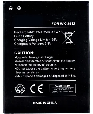 Produktbild von Akku für Wiko Lenny 4 / Lenny 4 Plus Li-Ion 3,8 Volt 2500 mAh schwarz