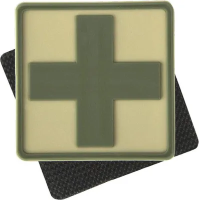 Zdjęcie produktu dla Naszywka Helikon-Tex Medic Cross Patch - PVC - dostępna w kilku wersjach, kolor: Khaki