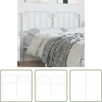 Produktbild von The Living Store Kopfteil Metall Weiß 150 cm