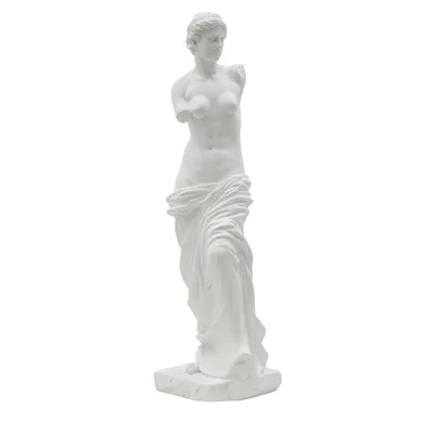Imagen del producto de Estatua de mujer, poliresina, 14x12x49 cm, color blanco, marca Mauro Ferretti