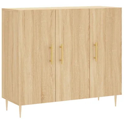 Image de Buffet chêne sonoma 90x34x80 cm bois d'ingénierie