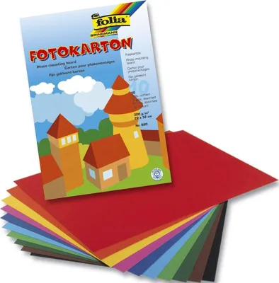 Obrázok produktu pre Folia 660 fotokartón, 300g/m2, 22x33cm, 10 listov, 10 farieb