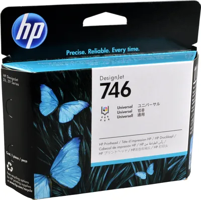 Produktbild von HP 746 DesignJet Druckkopf, HP DesignJet Z6 Druckerserie, HP DesignJet Z9 Druckerserie, Thermal Inkjet, P2V25A, Singapur, 28 mm, 143 mm