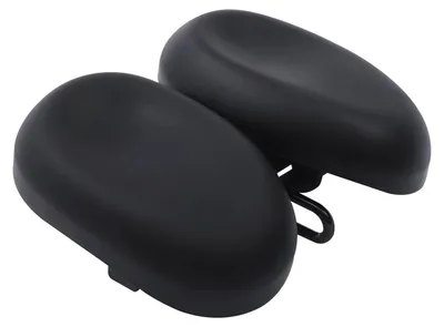 Image de Selle de vélo ergonomique - Selle extra large et amortissante pour vélo de course - Rembourrage doux - Unisexe - Noir