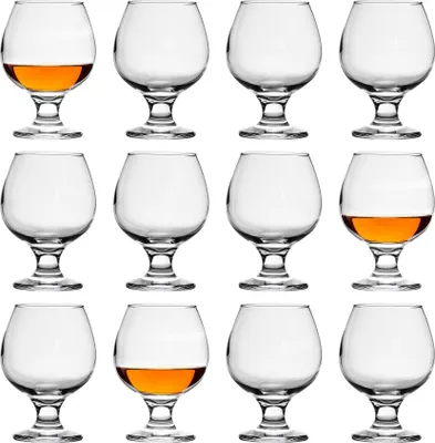 Zdjęcie produktu dla 12 sztuk kieliszków typu Misket o pojemności 390 ml – duże kieliszki do koniaku, wina, porto i whisky w kształcie balonu – zestaw w pudełku prezentowym – marki LAV