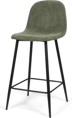 Produktbild von Milton & Oldbrook Cordstoff Niedrige Barhocker Milan Grün