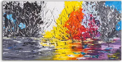 Produktbild von Coloray Canvas 140x70  Wandbild Leinwand Bilder Baum malerei Surrealistischer Natur