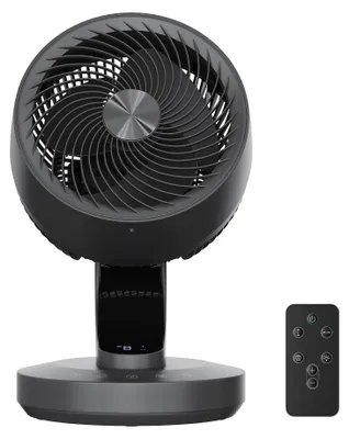 Produktbild von SONGMICS Tischventilator mit LED-Display, leiser Ventilator 20 dB, 8 Stufen, Fernbedienung, Oszillation, Timer, schwarz