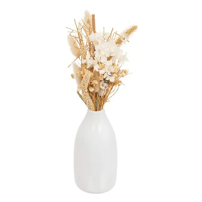 Produktbild von Getrocknete Blumen in einer weißen Vase, 25 cm