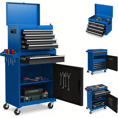 Immagine prodotto di Carrello industriale per utensili - Carrello portautensili - Mobiletto per attrezzi - Banco da lavoro mobile - Organizzatore per garage