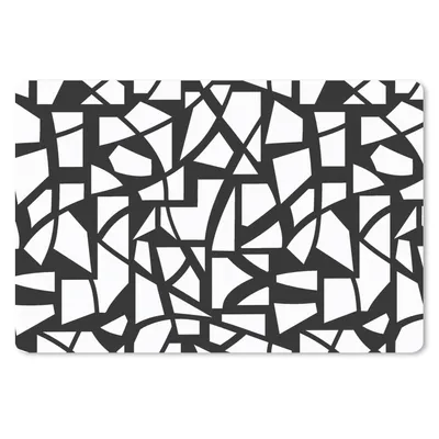 Produktbild von MuchoWow® Mauspad Mousepad Muster - Geometrisch - Weiß - Schwarz 27x18 cm - Mousepads - Maus Mat - Pad - Mausunterlage - Büroartikel - Desk Matten