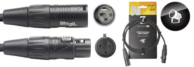 Produktbild von DMX-Kabel, XLR/XLR (m/f) (3 Pin), 1.5 m, N-Serie