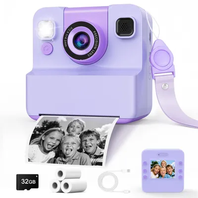 Produktbild von Sofortbildkamera Kinder 3-12 Jahre, Sofortdruck, Fotokamera für Jungen/Mädchen