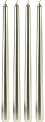 Produktbild von Tischkerzen Metallisch, 30 cm 4er-Set