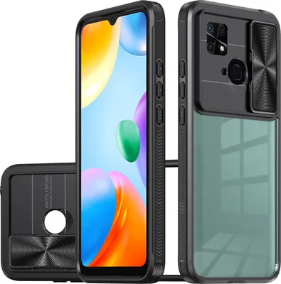 A product shot of a phone case, showing the front and back of the case, with a phone inside the front case.
