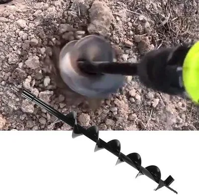 Produktbild von Grundbohrer 100x800mm - Allzweckbohrer - Multifunktionsbohrer - Gartenbohrer - Universalanschluss