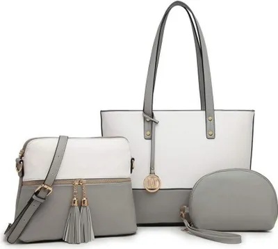 Obrázok produktu pre Miss Lulu dámska kabelka 3 kusy sady shopper taška cez rameno kabelka