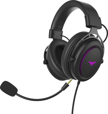 Produktbild von PREYON Storm Fly Kopfhörer Spielekopfhörer Gaming-Kopfhörer - 20 Hz – 20 kHz - USB und Mini Jack 3,5 mm - RGB Beleuchtung - Dedizierte Software - Surround-Sound 7.1 Stereo - Abnehmbares Mikrofon