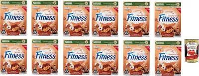Produktbild von Nestlé FITNESS Cioccolato al latte, Milchschokolade, Cerealien Vollkorn, mit Schokolade und Vollkornmüsli, enthält Vitamine, Calcium & Eisen, 12x 375g + Italian Gourmet polpa 400g