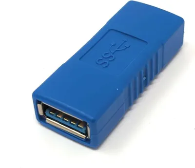 Produktbild von USB 3.0 Adapter Typ A Buchse zu Buchse Kabel in Blau