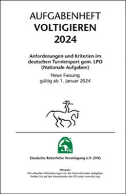 Produktbild von Aufgabenheft – Voltigieren 2024: Inhalt (ohne Ordner)