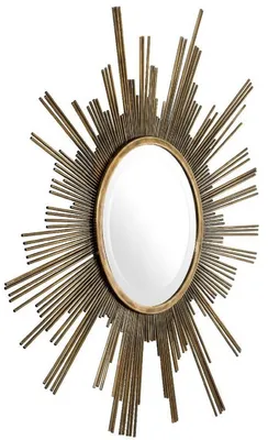 Produktbild von Casa Padrino Designer Spiegel Vintage Messing Ø 82 cm - Garderobenspiegel - Wohnzimmer Spiegel - Luxus Wandspiegel