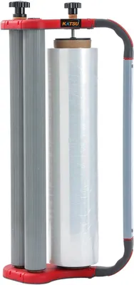 Produktbild von Manueller Stretchfolienspender – einstellbare Spannung, Kartonpalettenverpackung, Handwickelmaschine, 1 x Rolle 3 kg Folie im Lieferumfang enthalten