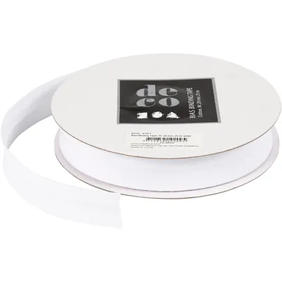 Produktbild von Creativ Company Schrägband, B: 20 mm, weiß, 25 m 1 Rolle