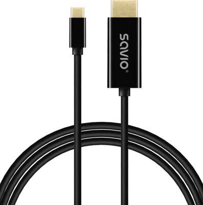 Zdjęcie produktu dla Savio Cl-190, 1 m, USB C, Czarny