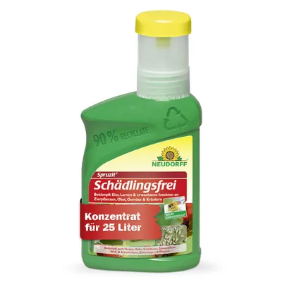 Produktbild von Neudorff Spruzit Schädlingsfrei 250ml für 25L Spritzbrühe gegen Schädlinge an Pflanzen, mit Sofortwirkung