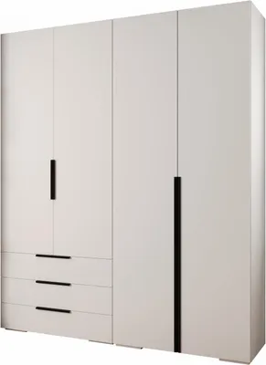 Produktbild von MEBLE KRYSPOL Inova 1 Möbelset Garderobe, 236,7x200x47cm - Weiß, Schwarz
