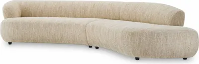 Produktbild von Casa Padrino Luxus Sofa Creme / Schwarz 360 cm - Gebogenes Wohnzimmer & Hotel Sofa