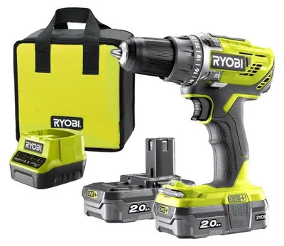 Image de Perceuse-visseuse sans fil RYOBI R18DD3-220S 18V One+ 2 bat Li-Ion 2Ah + chargeur rapide & sac de transport