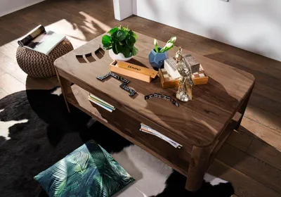 Immagine prodotto di MASSIVMOEBEL24 | tavolino da salotto in legno di Sheesham / Acacia 120x70x45 smoked cherry tinto TORONTO #105