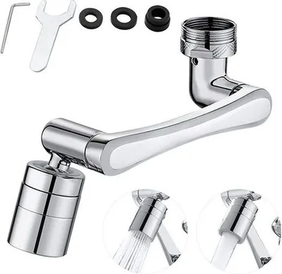 Produktbild von Waschtischarmatur Wasserhahn verlängerung, 1440° drehbarer Luftsprudler, 2 Sprühfunktion