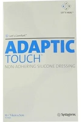 Image de ADAPTIC TOUCH® 5 x 7,6 cm Pansement en silicone non adhésif (10 pièces)