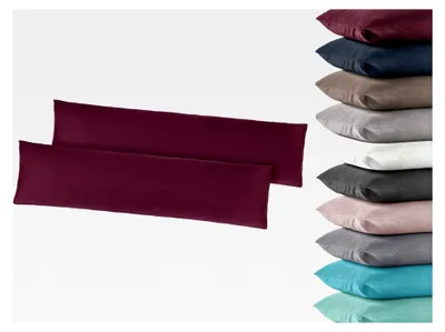 Produktbild von 2er Set Jersey Kissenbezüge 35x160 cm 100% Baumwolle Petrol