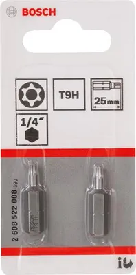 Produktbild von T9H Security-Torx®-Schrauberbit Extra-Hart, 2 Stk.